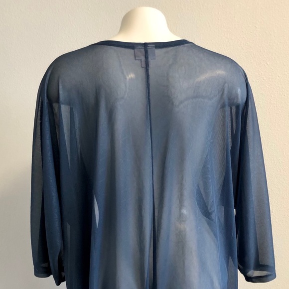 LULAROE Navy Sheer Solid Lindsay Kimono Cardigan - Picture 8 of 12